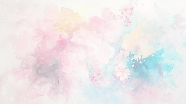 水彩 花模様 パーティクルBG222_01