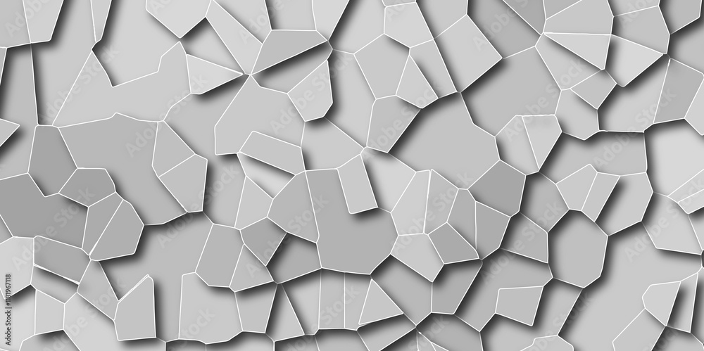 Aufkleber 3D Abstract Polygonal Stone Texture .Geometric Mosaic Design with Modern Low-Poly Aesthetic  Creative Backgrounds. Quartz grey and light crystalizes diagram vector frame with shadows