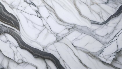 Obraz premium white marble texture with grey pattern thin cracks pale precious stone texture marble floor and walls swirls and waves details in the luxurious stone