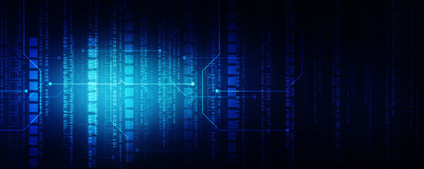 2d illustration Abstract futuristic electronic circuit technology background