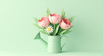 Obraz premium bouquet of tulips in vase