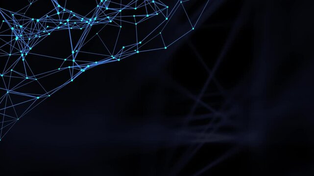 Dots and lines technology abstract background 4K