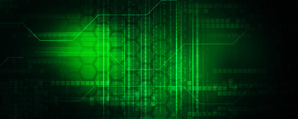 2d illustration Abstract futuristic electronic circuit technology background