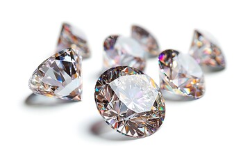 Diamonds on a white background