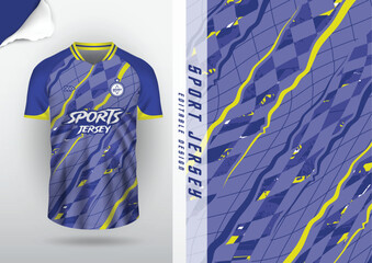 Jersey design, jersey, football, soccer, futsal, running, badminton, tennis, exercise, rugby, striped, purple, yellow
