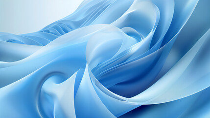Obraz premium Blue Flowing Silk Abstract Illustration for Elegant Design and Background Use
