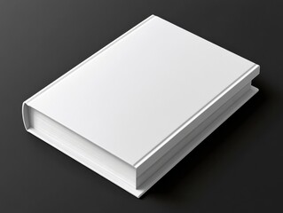 Blank book mockup on dark background for creative design