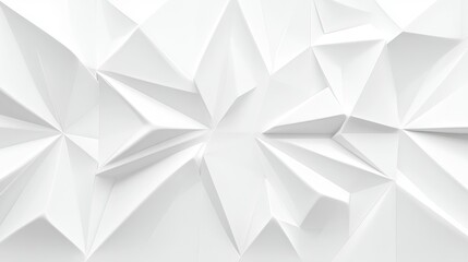 Fototapeta premium Minimalist white 3D background with geometric cubes and sharp edges, creating a clean, modern look with depth and symmetry