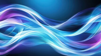 Fototapeta premium Elegant waves abstract design digital art modern aesthetic vibrant colors fluid motion creative background