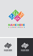 Fototapeta premium Logo design for resorts or recreation areas. Simple colorful logo design