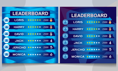 Fototapeta premium creative game leaderboard with abstract background vector template