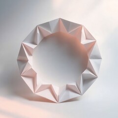 Soft dreamy atmosphere, intricate origami style, kind of folded paper, geometric precision, misty soft light, picturesque style.