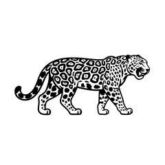 Intricate Leopard Silhouette Vector Art with Detailed Spots