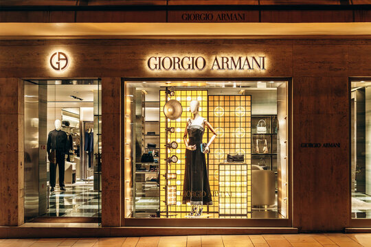 Armani boutique storefront in Monte Carlo, Monaco