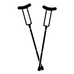 illustration of a crutches vector file