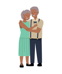 old couple in golden wedding