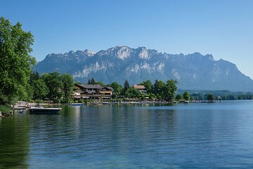 Fototapeta premium Beautiful view of lake