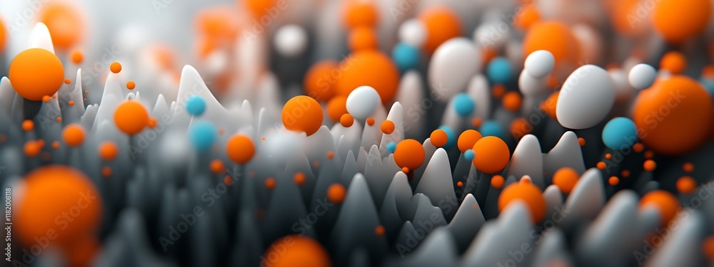 Poster a dynamic and captivating abstract visualization depicting the varying frequencies and connections o