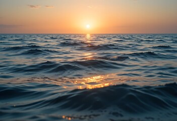Ocean with calm waters during sunrise - 02