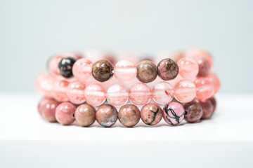 Gemstone  beaded bracelet. Energy crystals, healing stone jewelry. Handmade accessories.