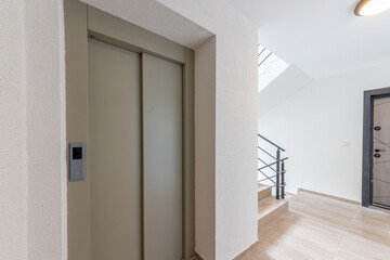 Elevator and stairs in a modern building
