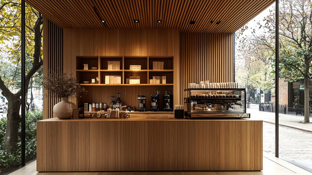Modern Minimalist Coffee Shop Interior Design: A Cozy and Stylish Urban Cafe