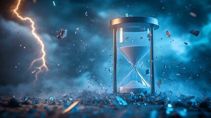 Hourglass in a stormy apocalypse: Time running out