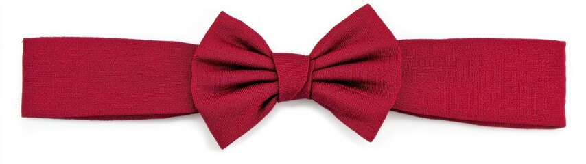 Burgundy Bow Tie: A deep, rich burgundy bow tie, elegantly tied and ready for a special occasion. The perfect accessory for a sophisticated look.  