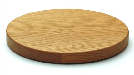 Round Wooden Board for Food Presentation and Kitchen Use