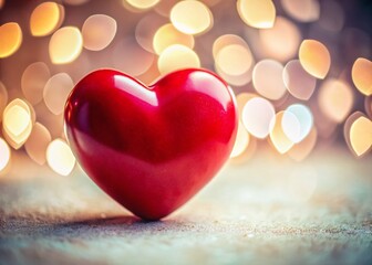 Fototapeta premium Romantic Red and White Hearts on Abstract Background - Perfect for Valentine's Day or Love Themed Designs
