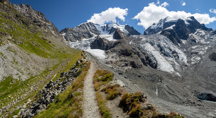 Górski szlak z widokiem na majestatyczne szczyty Alp © Adam.rtk