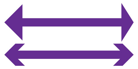 Fototapeta premium Left and right arrow, pointer, cursor in opposite direction. Intersection, navigation, forward-backward arrow element. Double arrow icon set . two side arrows icon vector.