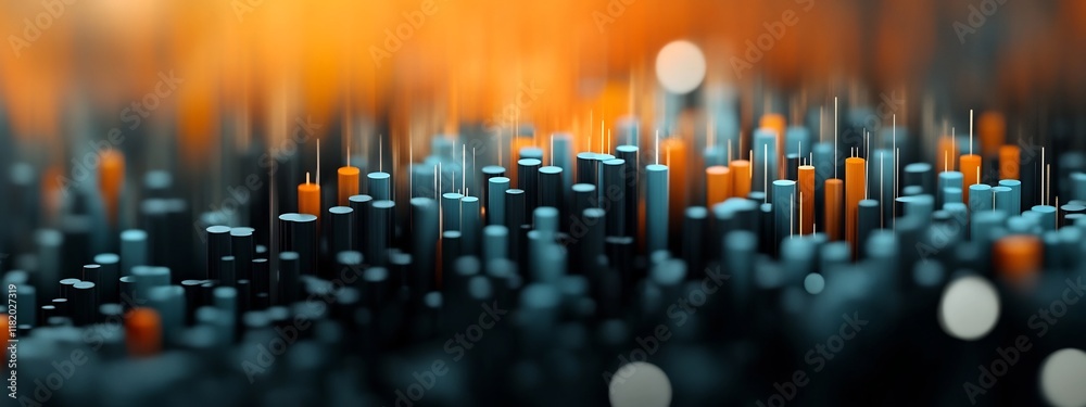 Poster vibrant visualization of financial data patterns in the market a dynamic abstract showcasing the fre