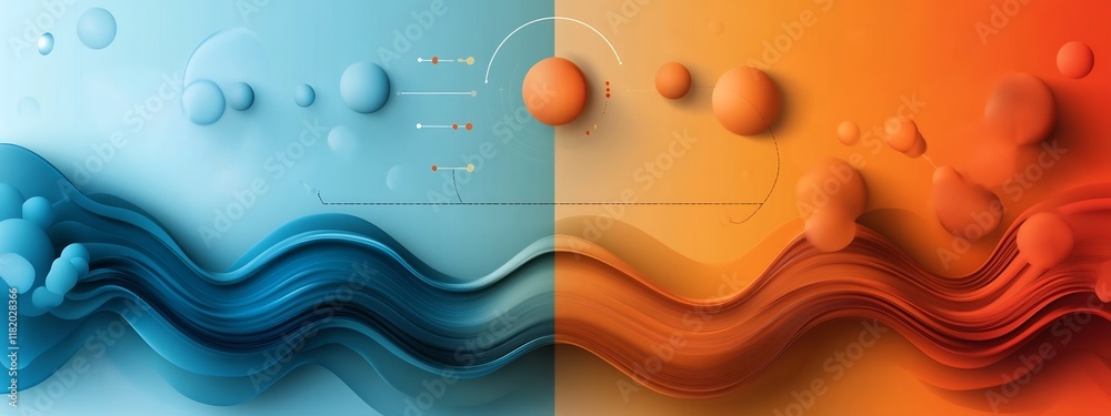 Poster a dynamic and visually striking depicting the relationship between wavelength and frequency through 