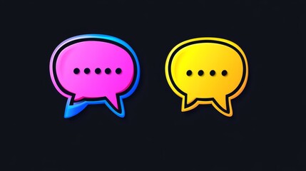 Fototapeta premium Colorful Speech Bubbles Communication - Communication, dialogue, conversation, interaction, connection. Modern vibrant design.