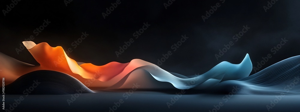 Poster elegant 3d visualization showcasing the doppler effect a phenomenon where the frequency of waves suc