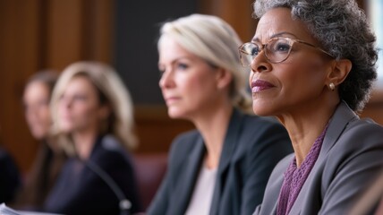Obraz premium Professional women engaged in corporate meeting environment ,Women History Month,