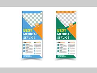 Healthcare and medical roll up banner design, dentist, dental or health business roll up banner.