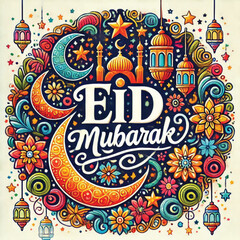 vector eid mubarak, muslim holiday