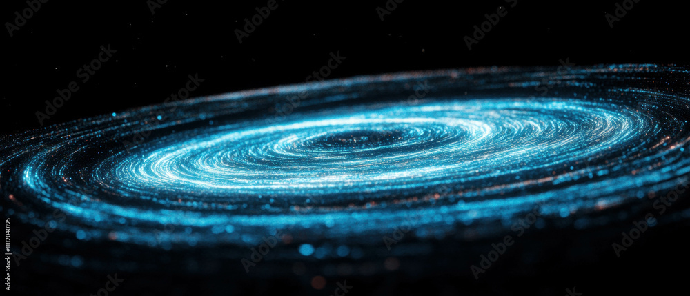 Poster Magic galaxy effect in a swirling starry background with mystical elements