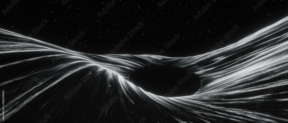 Aufkleber Magic portal effect creating a swirling vortex against a black background