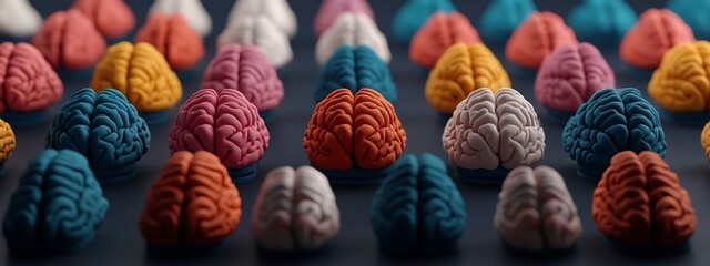 Vibrant 3D Depiction of Brainwave Patterns in Different States of Consciousness This digital showcases the complex neural activity and wave frequencies associated with various levels of awareness