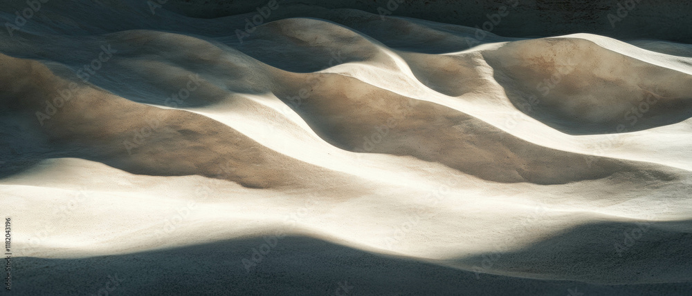Aufkleber Windblown sand dunes create abstract patterns in an arid desert landscape