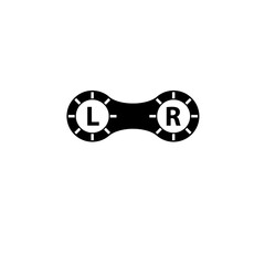 Left Right Contact Lens Box, Container Solid Flat Vector Icon Isolated on White Background.
