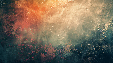 Abstract warm pastel blurred grainy gradient background texture. Colorful digital grain noise effect pattern. Lo-fi multicolor vintage design. Retro analog photo film overlay, screen filter effect