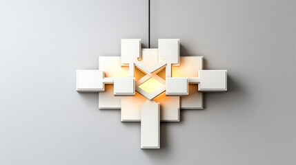 Modern Abstract White Pendant Light Fixture for Contemporary Spaces