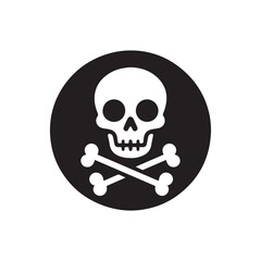 Skull and bones illustration. Vector. Isolated.