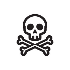 Skull and bones illustration. Vector. Isolated.