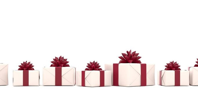 abstract gift box as present - 3d rendering 4k DCI seamless loop