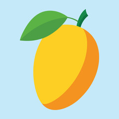 Fruitful Mango Cartoon Vector Icon Illustration